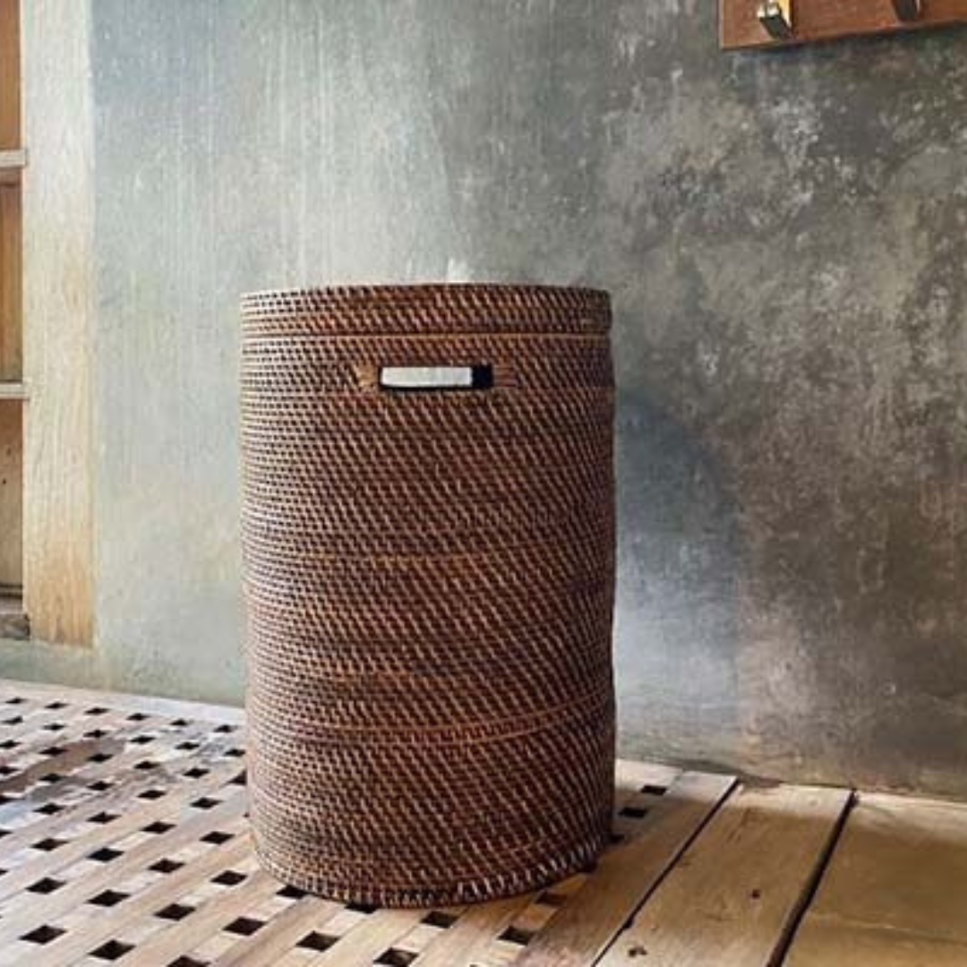 Vasketøjskurv m. skræddersyet vaskepose, stor, Fitri